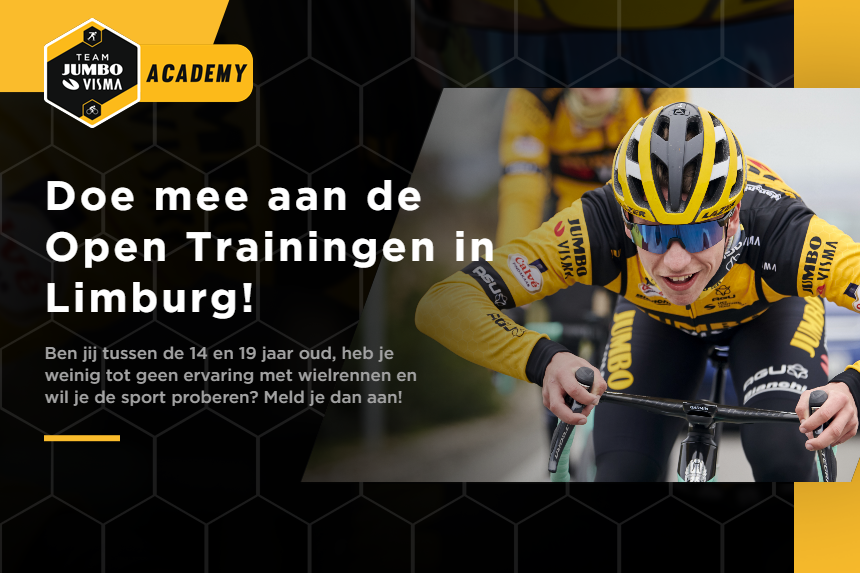 Dit najaar organiseert Team Jumbo-Visma Academy, in samenwerking met Limburg Cycling, Open Trainingen om jongeren kennis te laten maken met de wielersport.